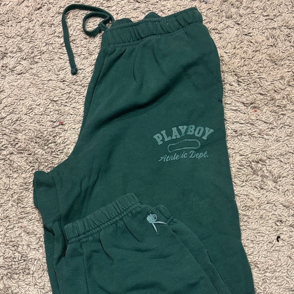 PLAYBOY Pants - PLAYBOY Women Dark Green Joggers